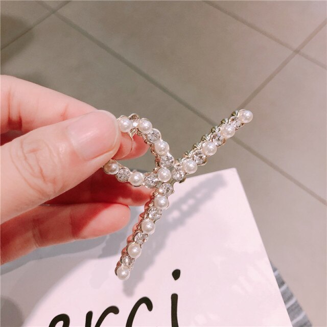 Diamond and Pearl Hair Clips