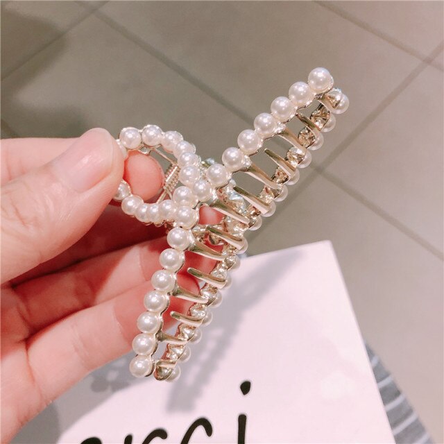 Diamond and Pearl Hair Clips