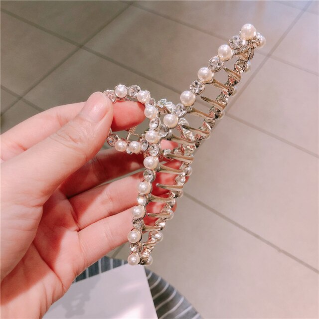 Diamond and Pearl Hair Clips