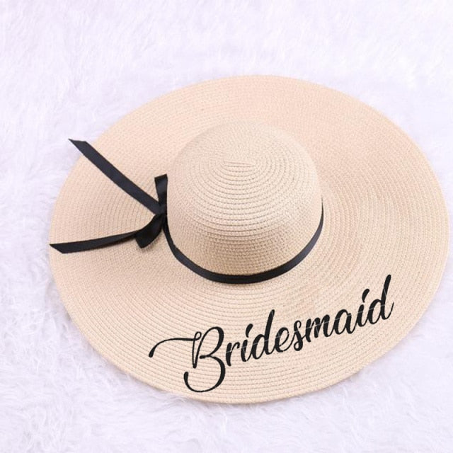 Bride Bridesmaid Maid of Honor Floppy Hats