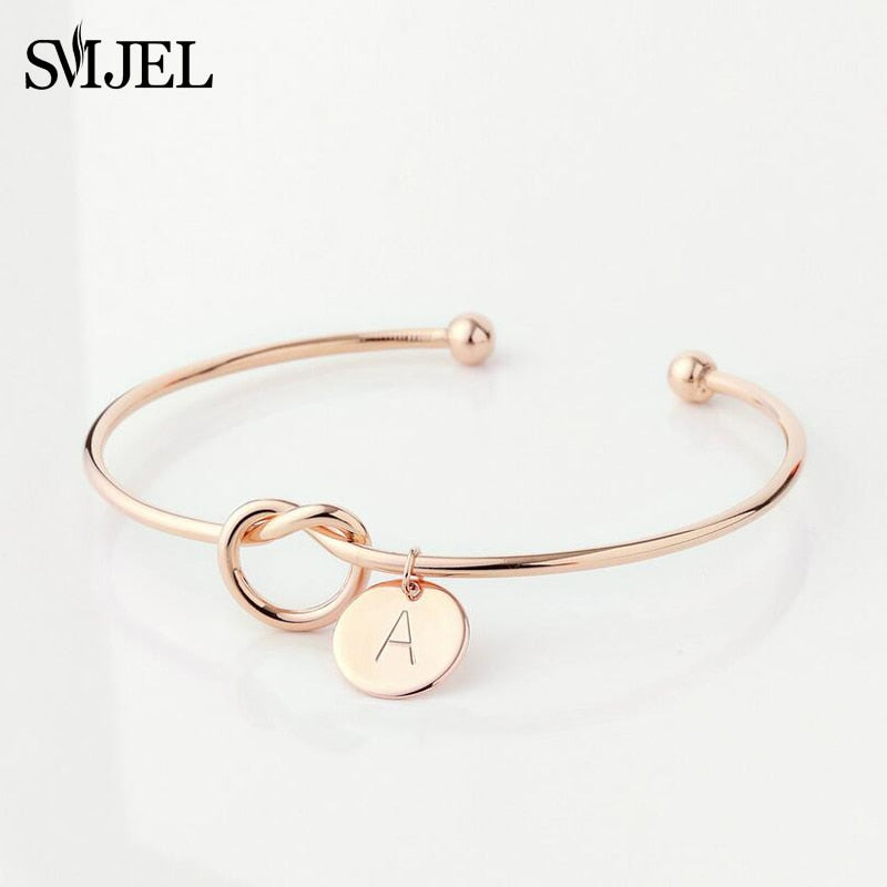 Knot Initial Bracelets